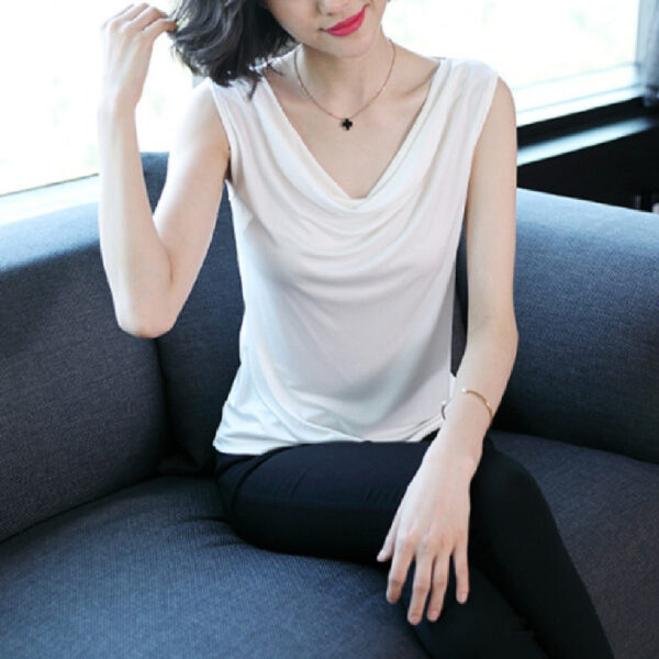 Fashion Women's Base Versatile Solid Color Top