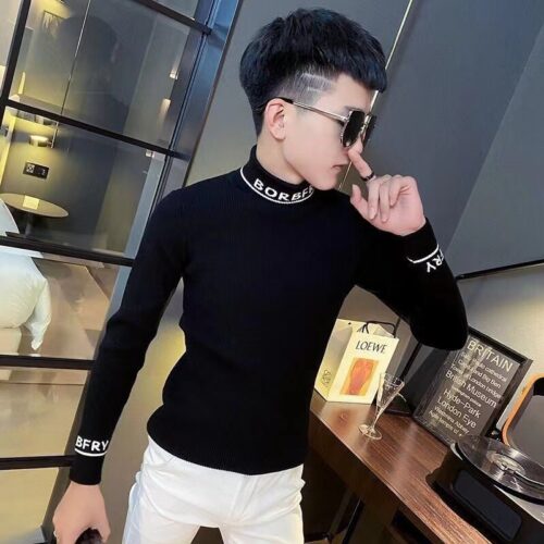 Winter Men's Knitted Round Neck Bottoming Shirt Sweater